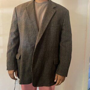 Vintage David Barry Mens wool tweed sports coat blazer jacket 50R